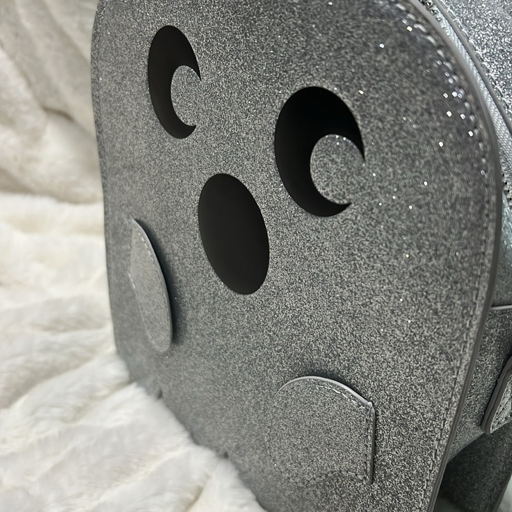 PRICE IS FIRM - Fine By Me Silver Glittery Ghost Crossbody - Picture 3 of 10